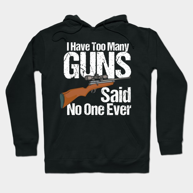 I Have Too Many Guns Hoodie by maxcode